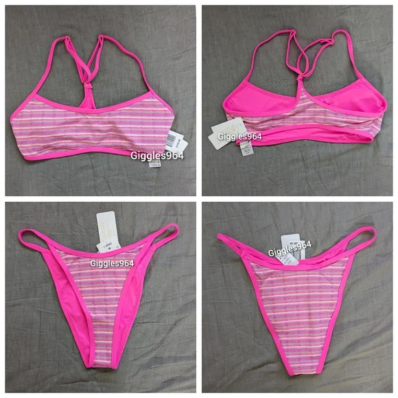 L*Space Pamela Tommy Bikini Set Electric Pink - Picture 4 of 4